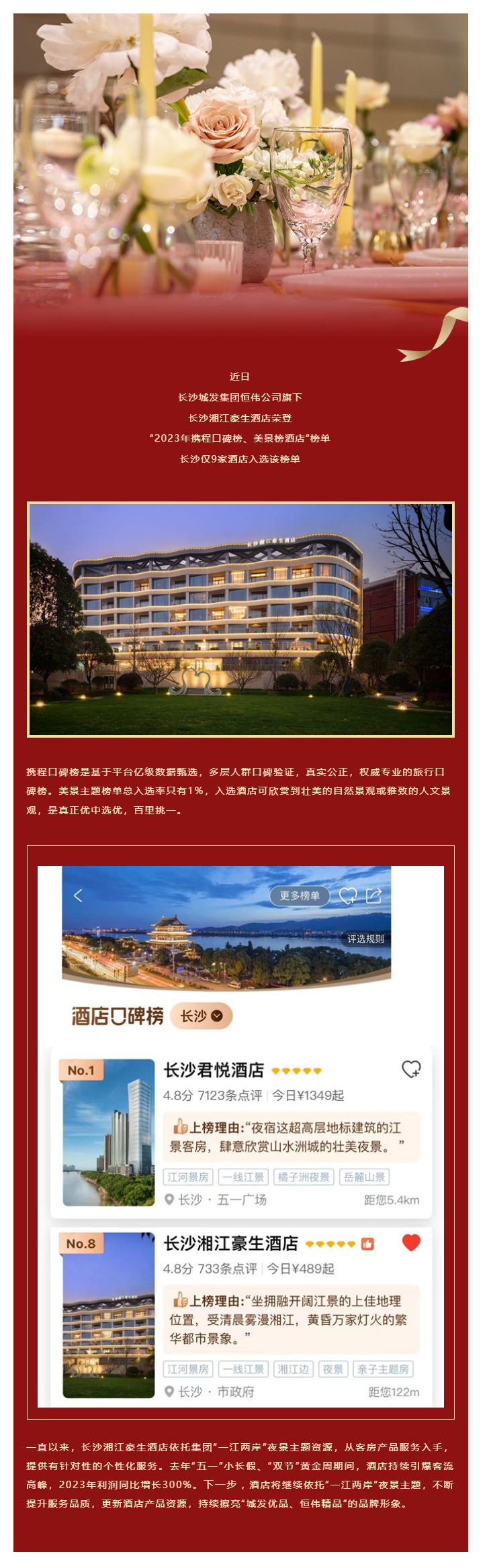 長沙湘江豪生酒店榮登“2023年攜程口碑榜、美景榜酒店”.png